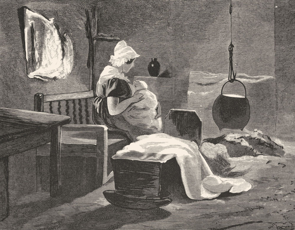 SCOTLAND. Highland Mother-Landseer c1880 old antique vintage print picture